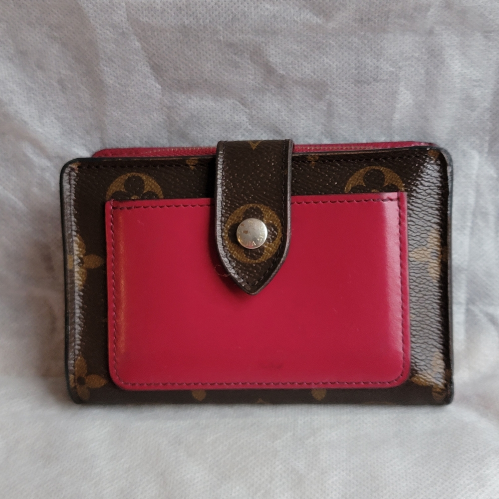 Auth 💞Louis Vuitton Monogram Bi-fold Wallet in Fuchsia Fuschia